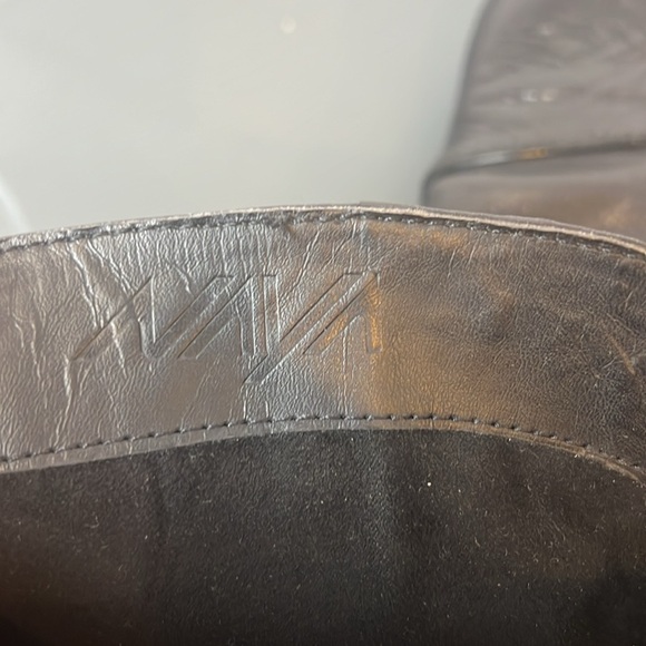 Anthropologie Naya Fjord Hidden Wedge Black Leather Knee-High Boots Size 7.5 - Picture 15 of 15